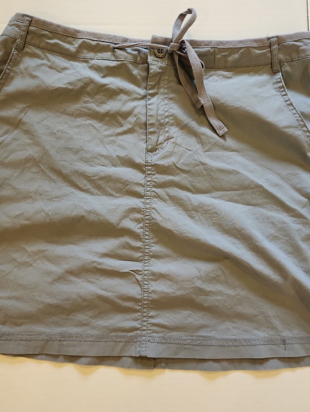 Eddie Bauer Lightweight Hiking Casual Drawstring A-Line Skirt Slate Gray Size 10